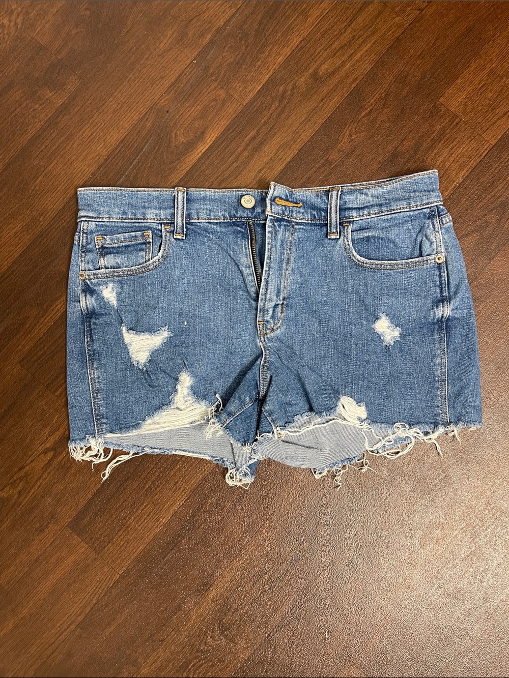 Old Navy Blue Distressed Denim Cutoff Shorts